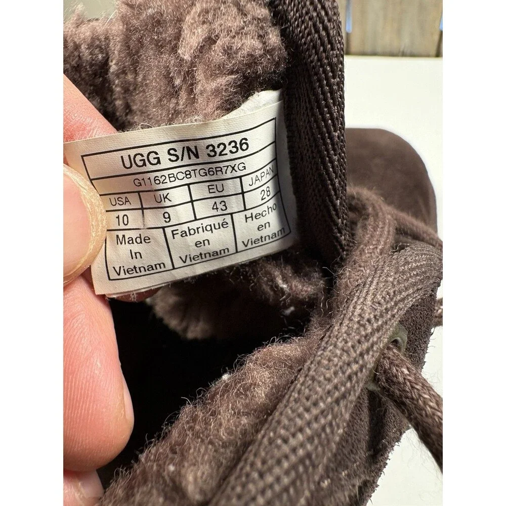 UGG Dusted Cocoa Neumel Suede Sherpa Fleece Lined Mens Boot Shoe Size 10 Brown